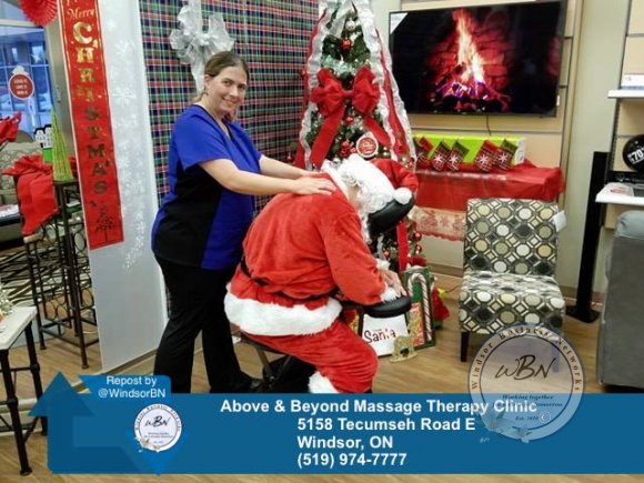 Santa at Above and Beyond Massage Therapy