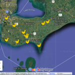 Map of egg farms in Windsor-Essex, and Chatham-Kent